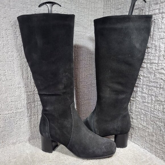 La Canadienne Jennifer Women's Size 8.5 WW US Black Suede Zipper Knee-High Boots - Picture 9 of 12